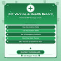 Pet Vaccination & Health Record Tracker — Printable PDF for Dogs & Cats